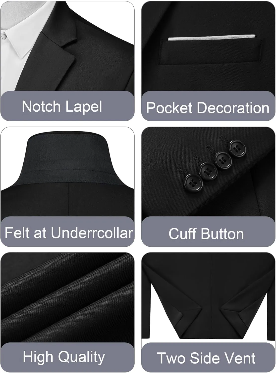 MAGE MALE Men's One Button Blazer Casual Solid Color Suit Jacket Slim Fit Lightweight Sport Coats Blazers