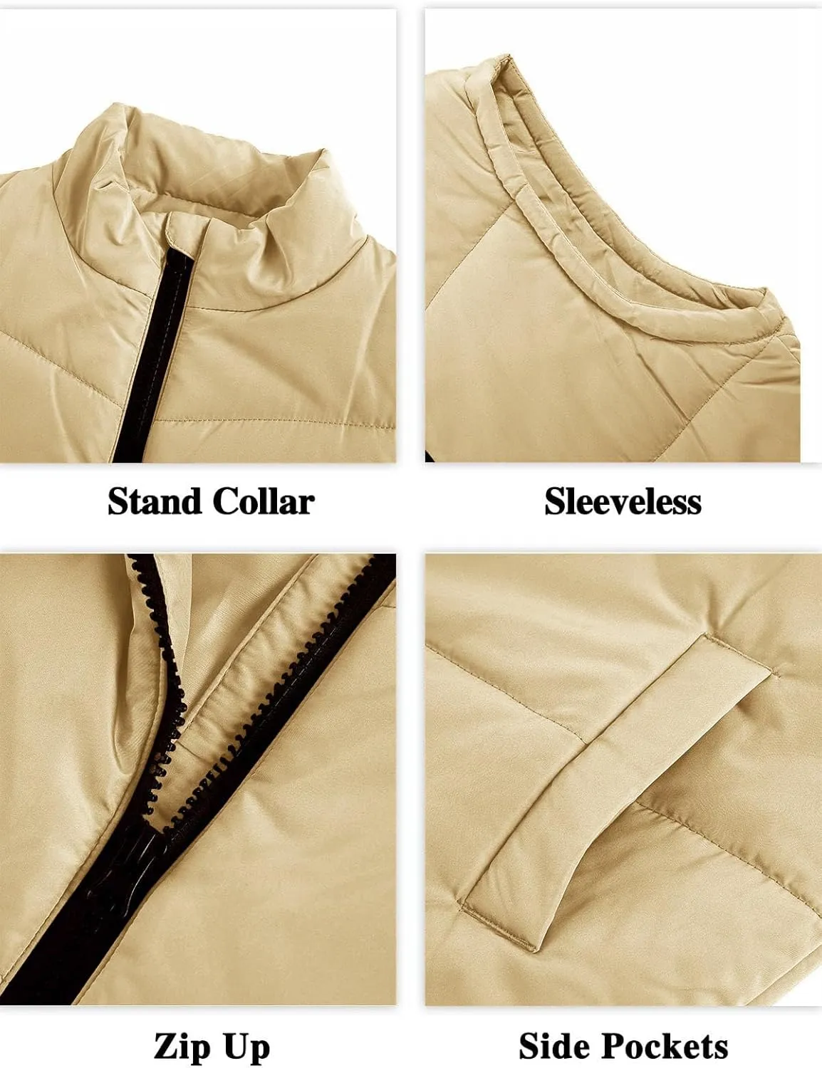 Meikulo Boys Zip Up Puffer Vest Kids Stand Collar Quilted Gilet Sleeveless Jackets Outwear with Pockets