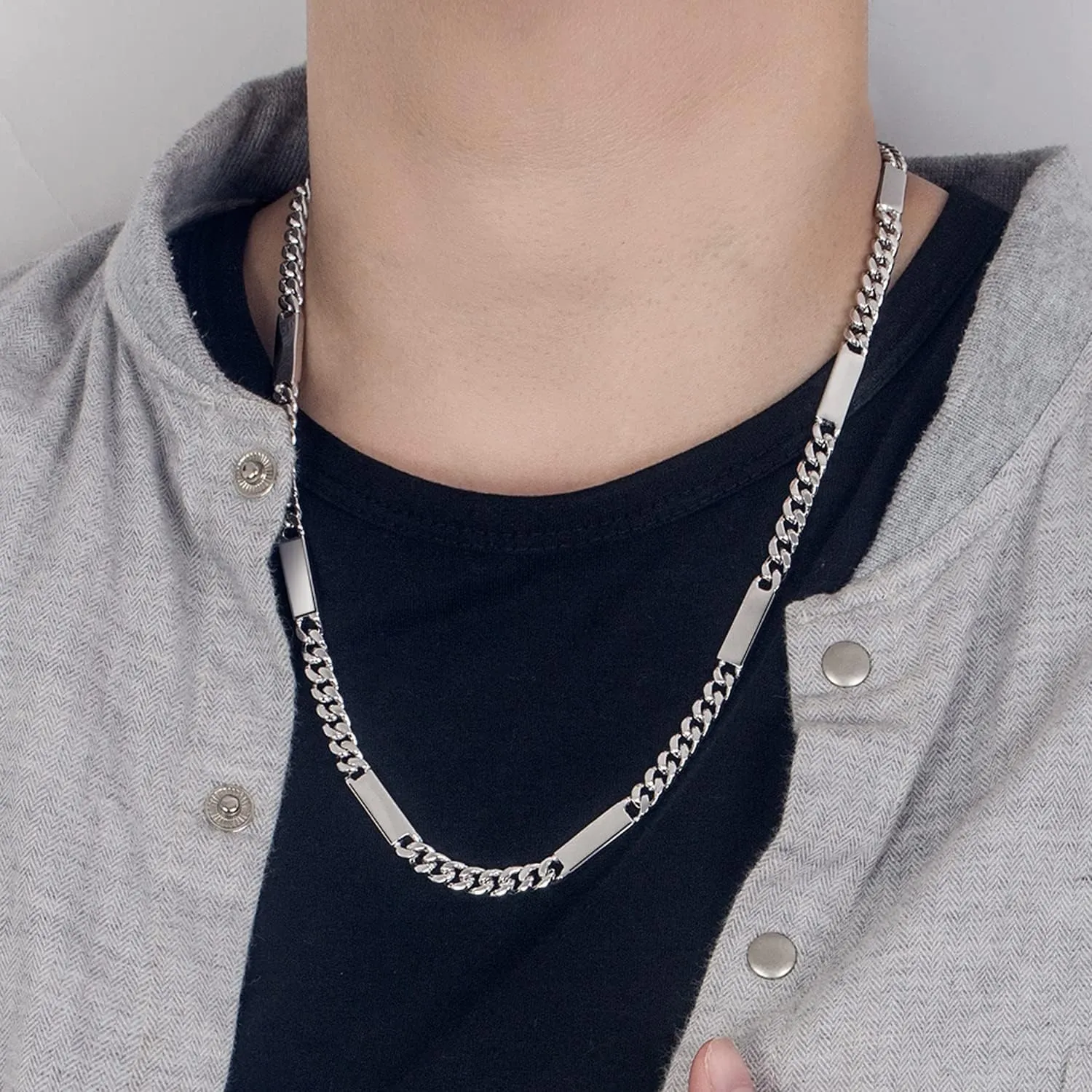 Men 925 Sterling Silver 4-6mm Miami Cuban Link Necklace Fashion Women 18 "20" 22 "24" 26 "28" 30" Solid Silver Chain Choker Hip Hop Fine Jewelry Gift
