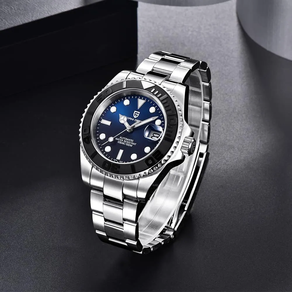Men Watches Pagani Design Watch for Men Automatic NH35 Mechanical 100M Waterproof Stainless Steel Sapphire Glass Yacht Wristwatch PD-1651