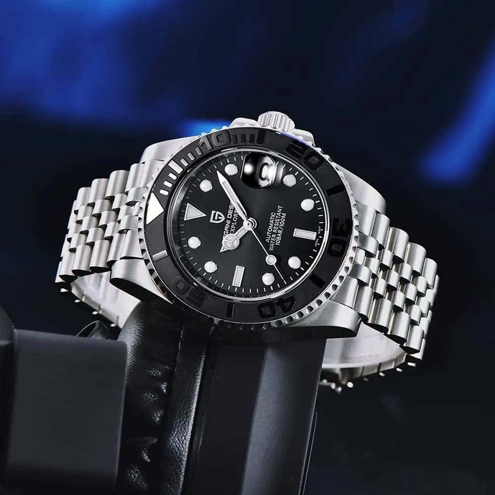 Men Watches Pagani Design Watch for Men Automatic NH35 Mechanical 100M Waterproof Stainless Steel Sapphire Glass Yacht Wristwatch PD-1651