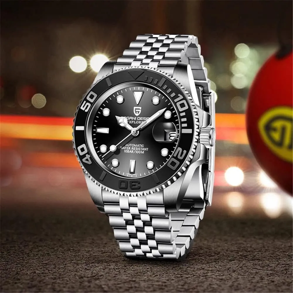 Men Watches Pagani Design Watch for Men Automatic NH35 Mechanical 100M Waterproof Stainless Steel Sapphire Glass Yacht Wristwatch PD-1651