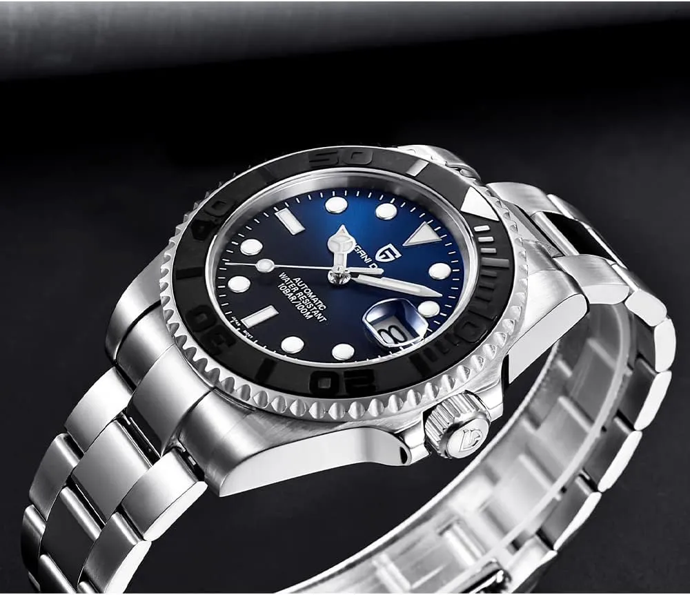 Men Watches Pagani Design Watch for Men Automatic NH35 Mechanical 100M Waterproof Stainless Steel Sapphire Glass Yacht Wristwatch PD-1651