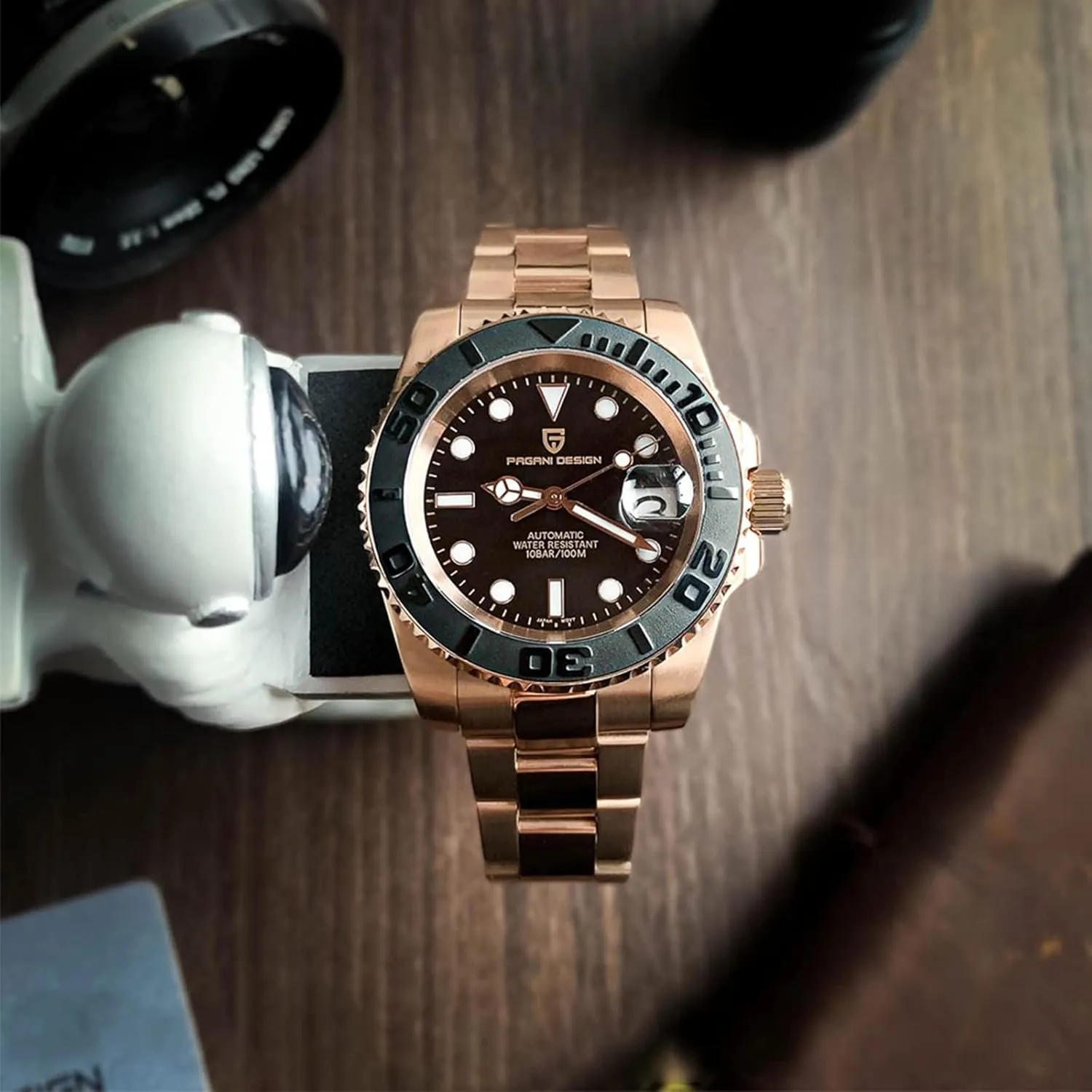 Men Watches Pagani Design Watch for Men Automatic NH35 Mechanical 100M Waterproof Stainless Steel Sapphire Glass Yacht Wristwatch PD-1651