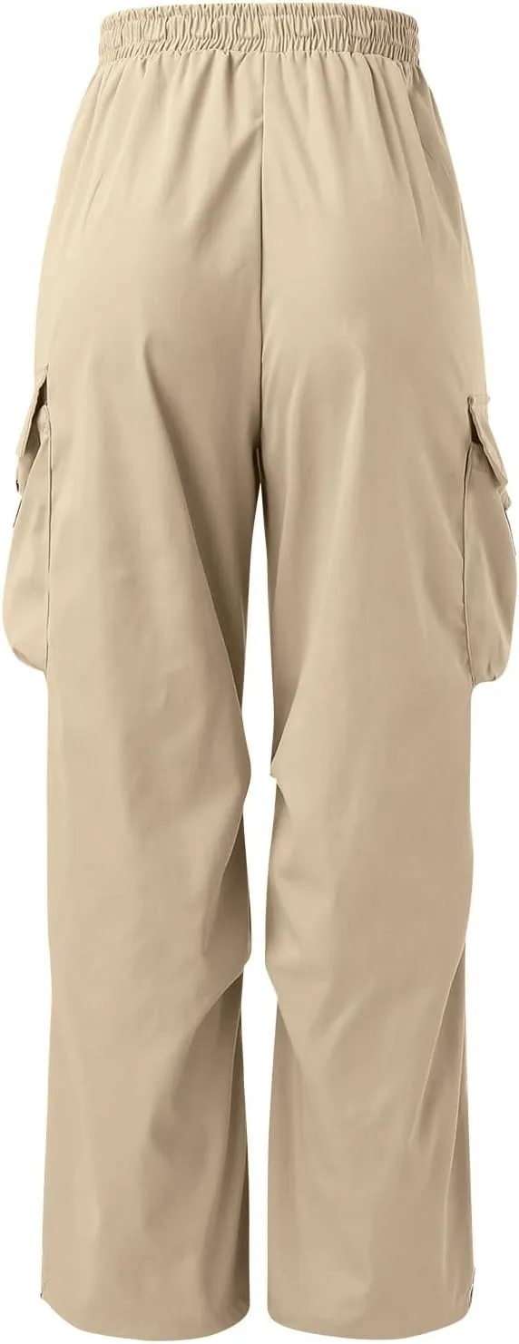 Men's Cargo Pants Casual Stretch Elasticated Waist Pant Combat Work Pant with Pockets