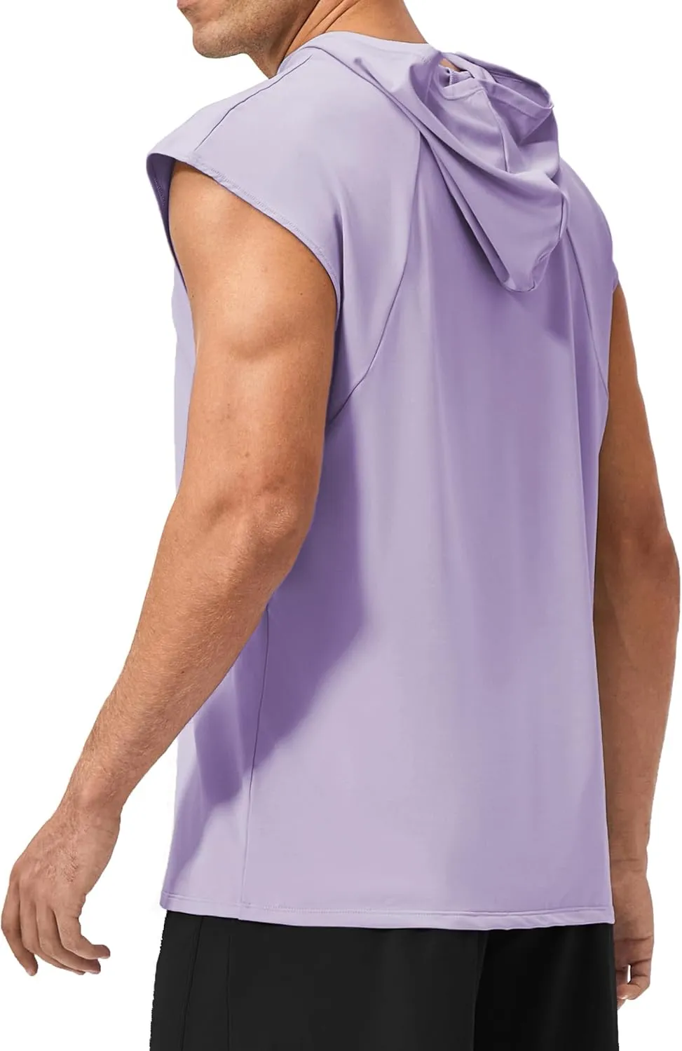 Men's Hooded Tank Tops Summer Sleeveless Workout Gym Hoodies Athletic Bodybuilding Muscle Cut Off Sports T Shirts