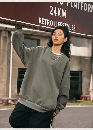 men's Oversized Graphic Letter Print Sweatshirts Crewneck Pullover Heavyweight Hoodies Long Sleeve Streetwear Hoodie
