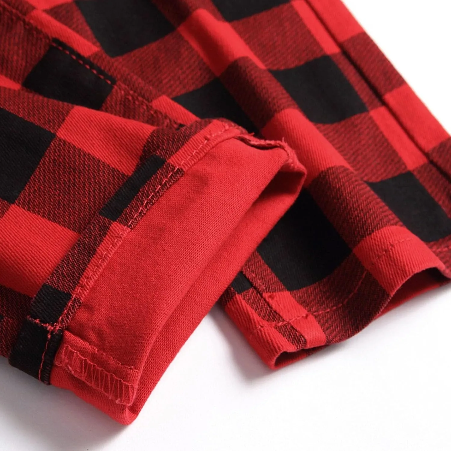 Men's Plaid Stylish Pant Slim Fit Jean Skinny Denim Pants Casual Dress Chinos Pants for Men