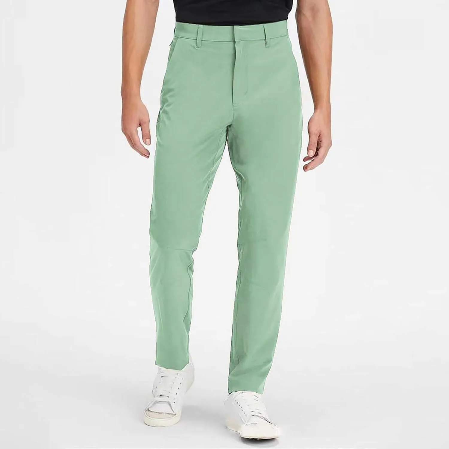 Mens Solid Color Suit Casual Pants Mid Waist Lightweight Slim Fit Fashion Business Pants Dressy Stylish Straight Skinny Pants