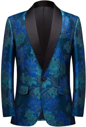 Men's Vintage Jacquard Suit Jacket Blazer Blazers Prom, Banquet, Dinner, Wedding, Prom, Party