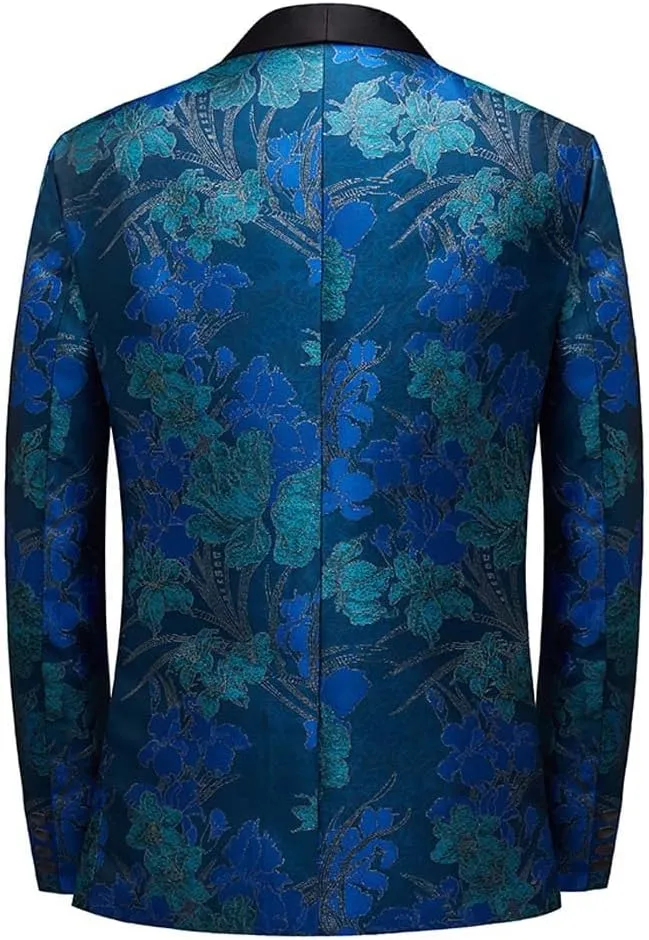 Men's Vintage Jacquard Suit Jacket Blazer Blazers Prom, Banquet, Dinner, Wedding, Prom, Party
