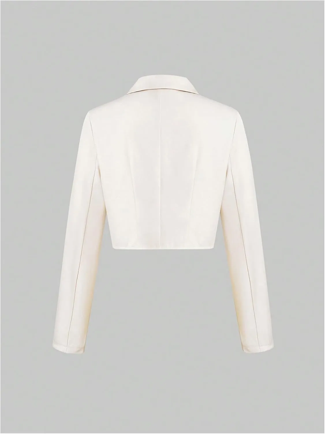 Milumia Women's Casual Crop Blazers Bow Lapel Button Down Long Sleeve Work Office Blazer Jacket