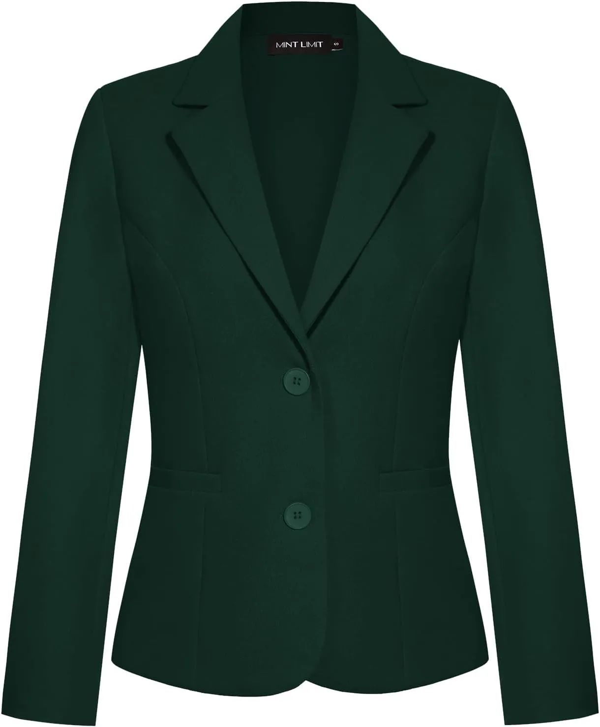 MINTLIMIT Women's Button Front Blazers Long Sleeve Lapel Stretch Casual Office Work Business Blazer Suit Jacket with Pockets