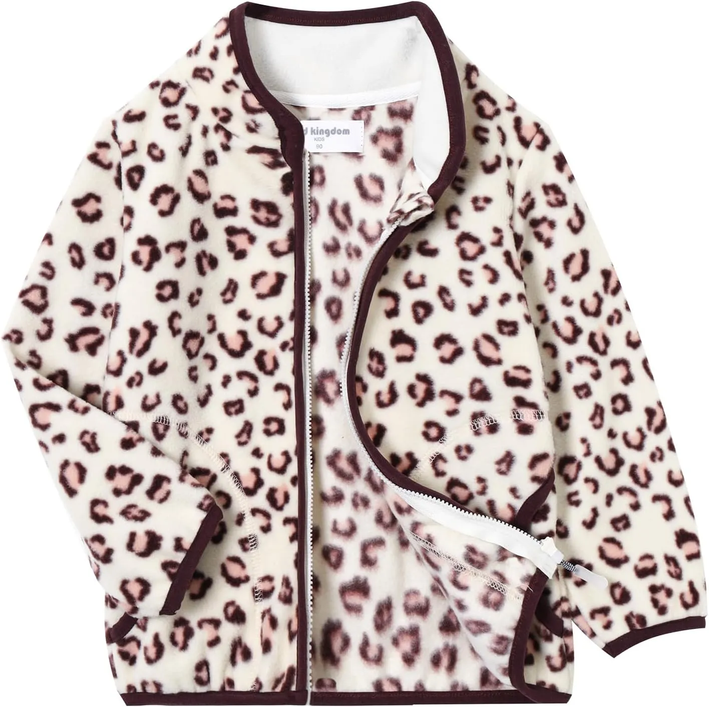 Mud Kingdom Unisex Kids Fleece Jacket Printing Zip Up