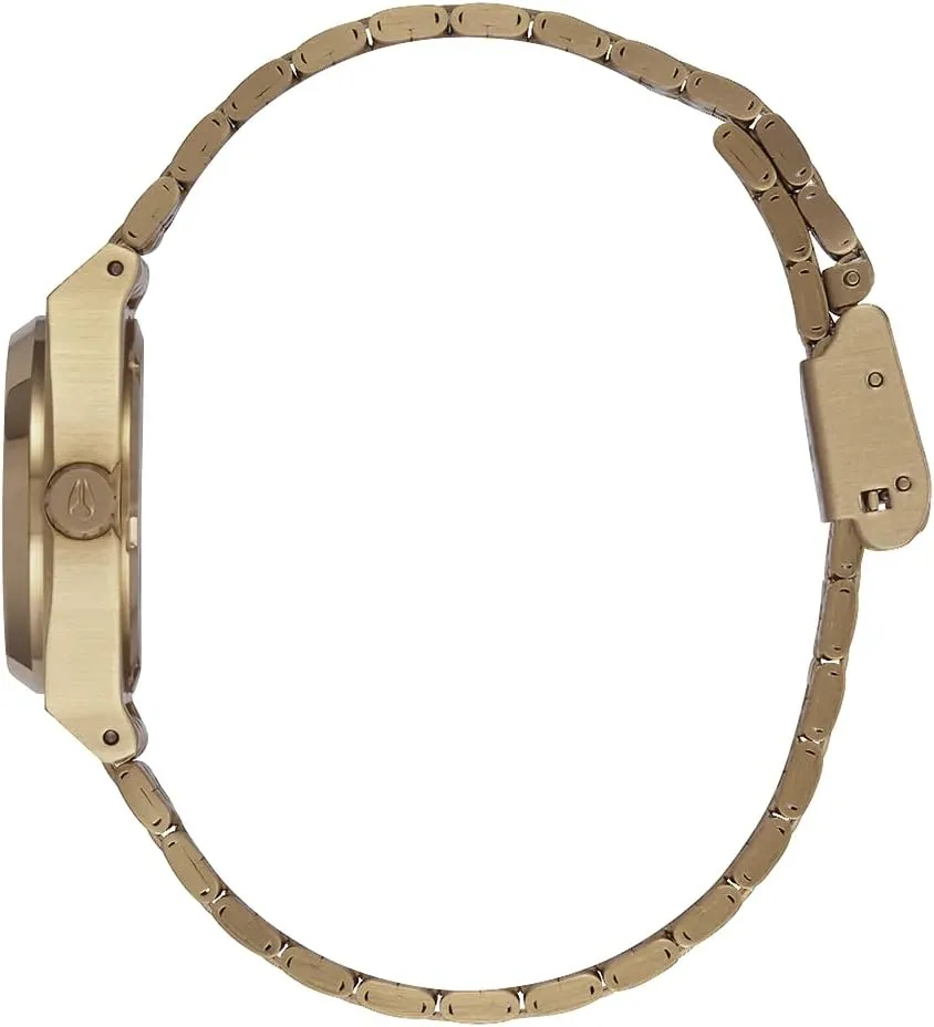 NIXON Small Time Teller A399 - 100m Water Resistant Analog Classic Watch (26mm Watch Face, 12mm-14mm Custom 5 Link Stainless Steel Band)