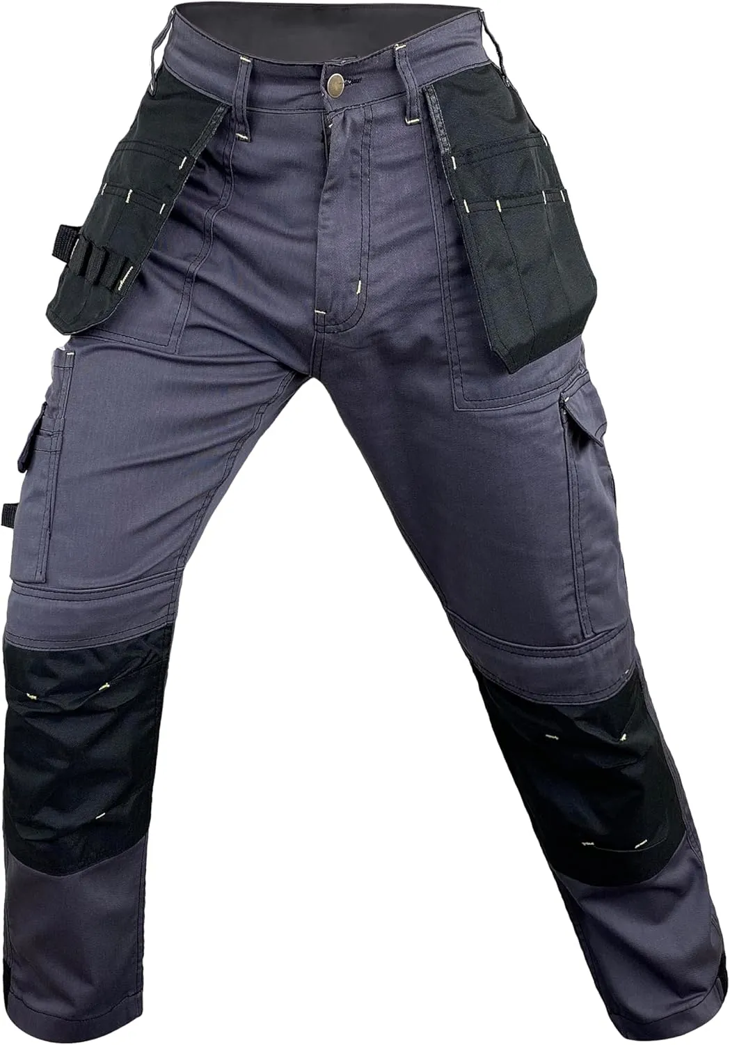 Notus Mens Construction Tactical Carpenter Multi-Pockets Cordura Knee and Holster Pockets Reinforced Work Pants