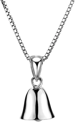 Oidims Bells Pendant Necklace for Women Cute Musical Lucky Charms Dangle Collar Choker Necklace Chain Fashion Jingle Bell Personalized Silver Plated Dainty High Polish Best Friends Daughter Jewelry