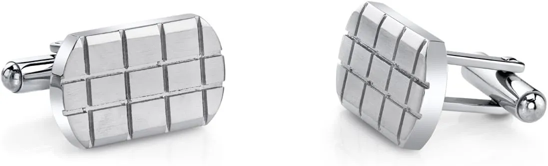 Peora Mens Cuff Links Stainless Steel Classic Luxury Shirt Cufflinks for Fathers Day with Gift Box, Men's Cufflinks Business Wedding Shirts, Cuff Links Men's Gifts - Boyfriend, Husband, Groom