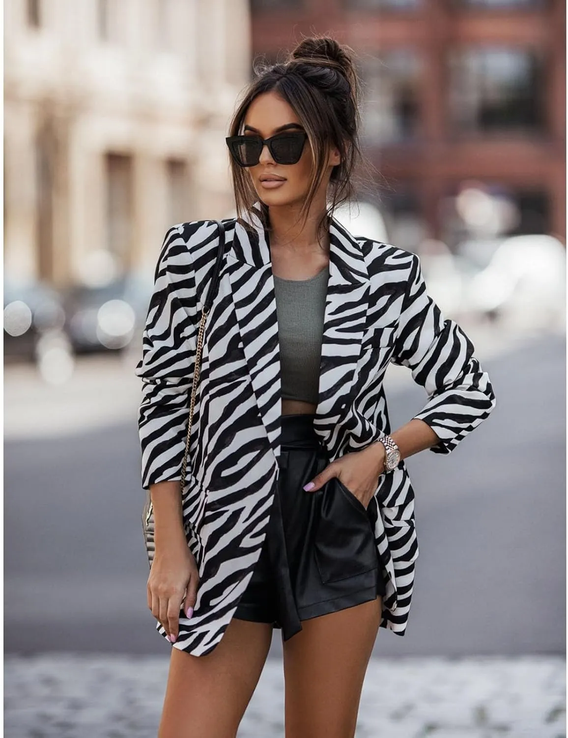 Printed Blazers for Women Colorful Women's Long Sleeves Notch Lapel Floral Blazer Casual Suit Jacket