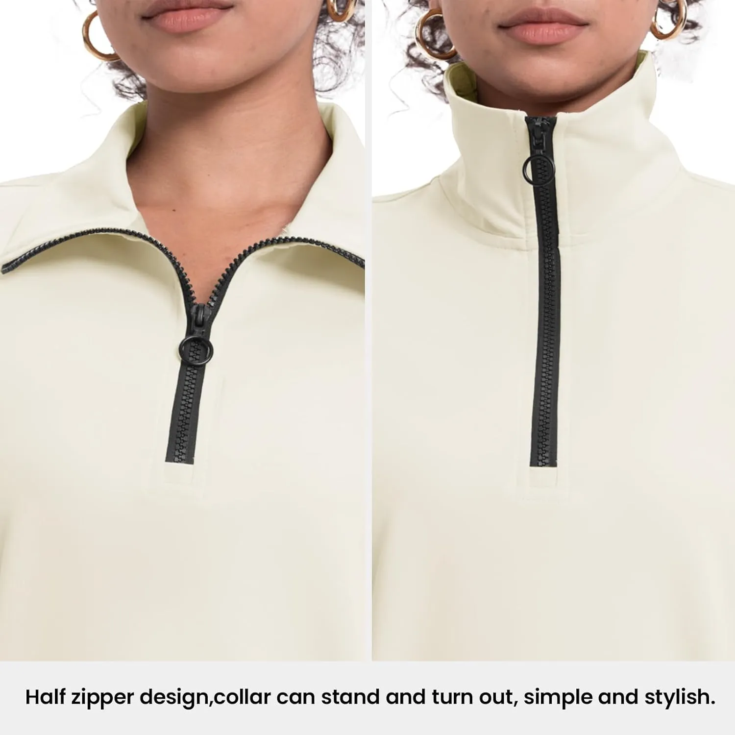Rdruko Lounge Sets For Women 2 Piece Outfits Sweatsuit Half Zip Sweatshirts and Wide Leg SweatPants Tracksuit Suit