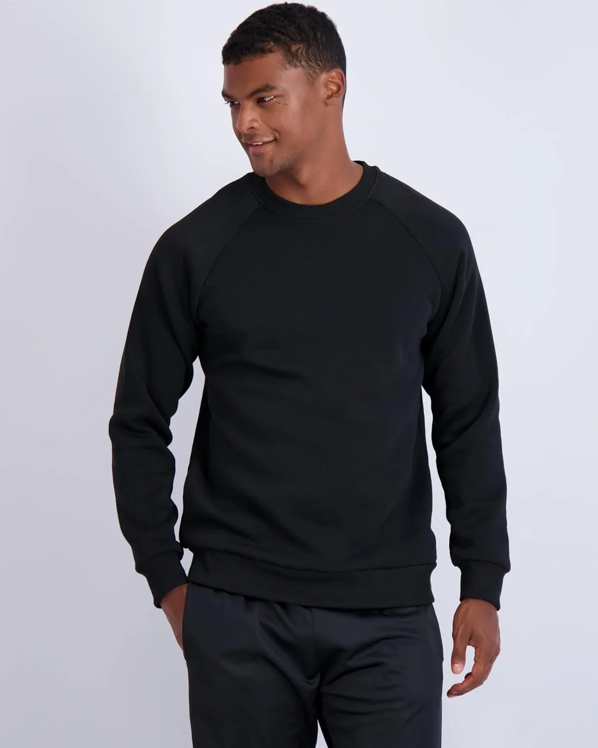Real Essentials 3 Pack: Men's Soft Plush Fleece Crewneck Sweatshirt - Athletic Pullover Sweater (Available In Big & Tall)
