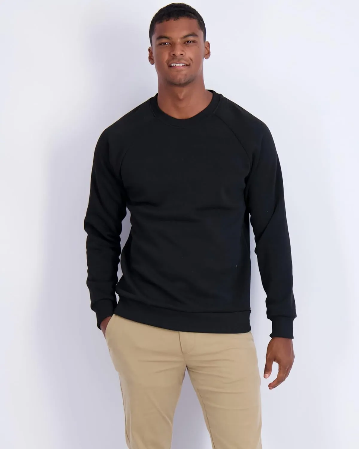Real Essentials 3 Pack: Men's Soft Plush Fleece Crewneck Sweatshirt - Athletic Pullover Sweater (Available In Big & Tall)