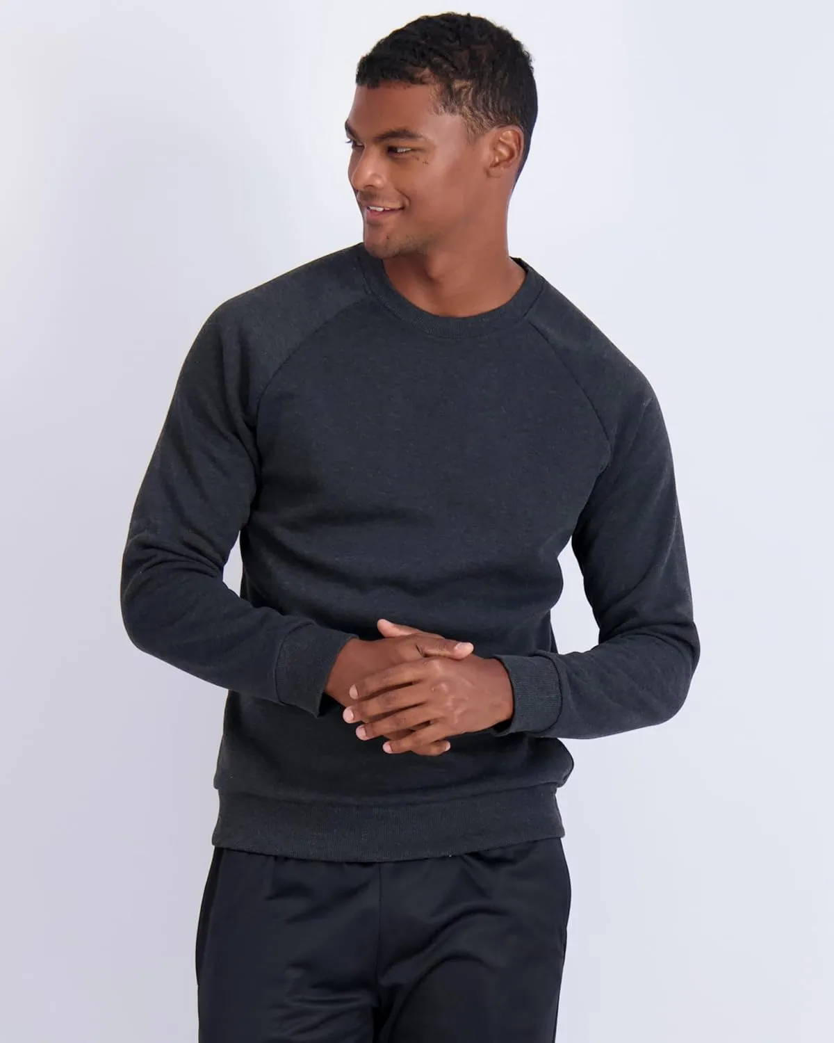 Real Essentials 3 Pack: Men's Soft Plush Fleece Crewneck Sweatshirt - Athletic Pullover Sweater (Available In Big & Tall)