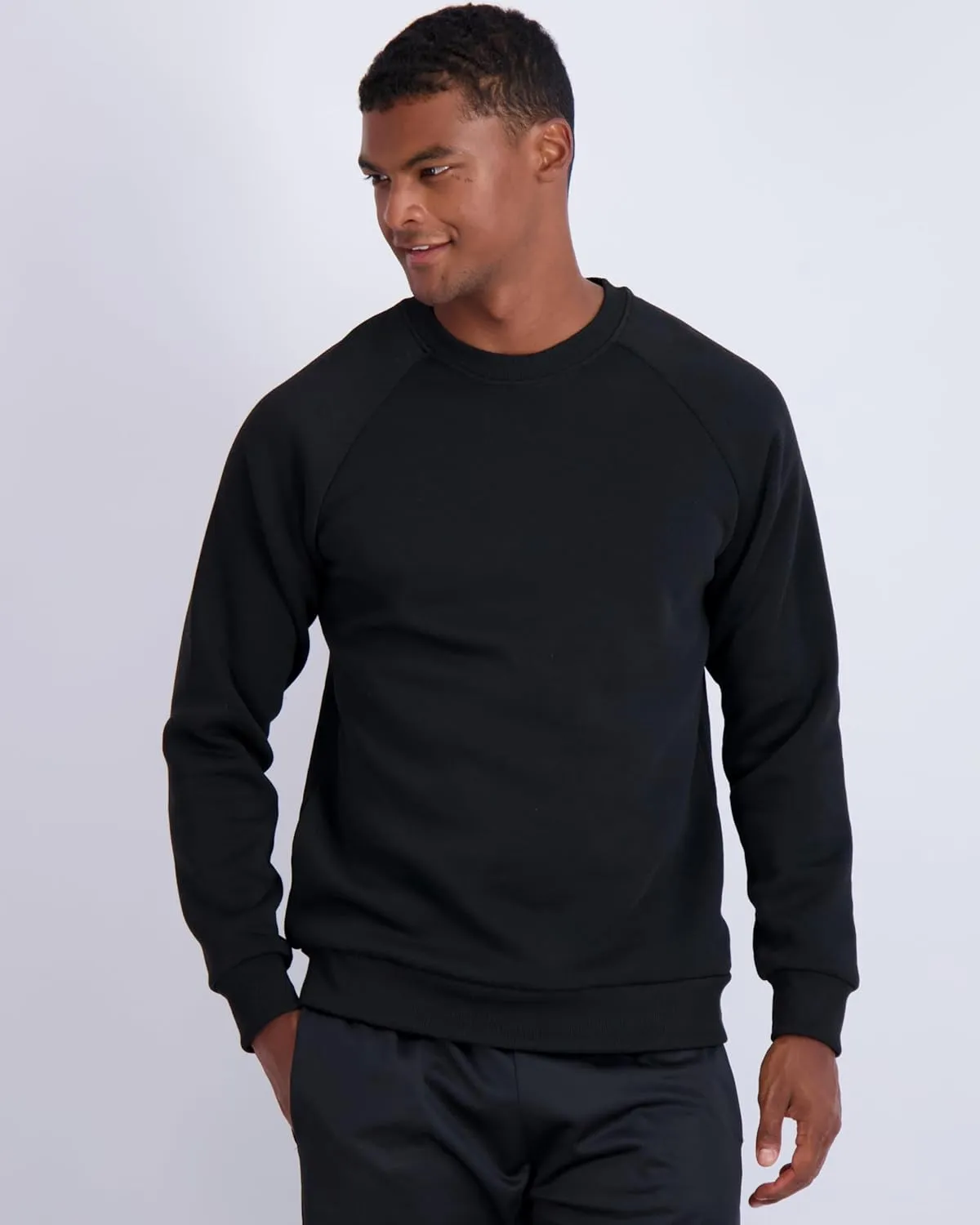 Real Essentials 3 Pack: Men's Soft Plush Fleece Crewneck Sweatshirt - Athletic Pullover Sweater (Available In Big & Tall)