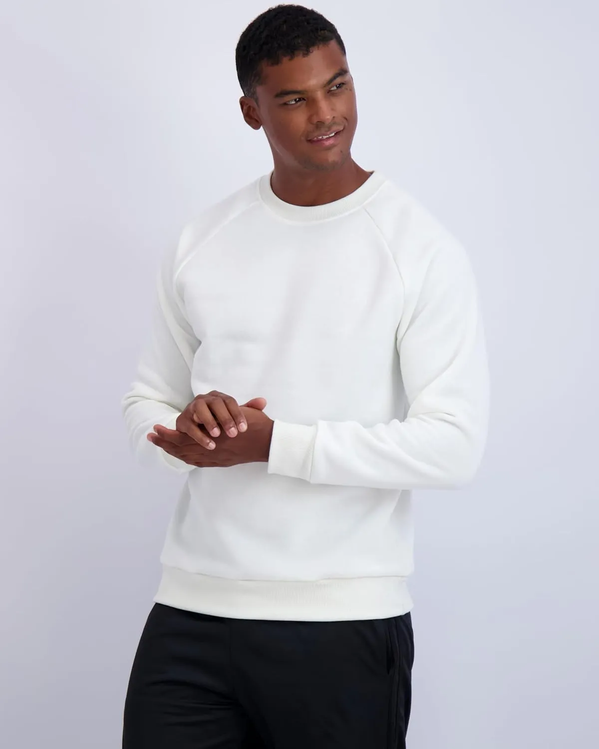 Real Essentials 3 Pack: Men's Soft Plush Fleece Crewneck Sweatshirt - Athletic Pullover Sweater (Available In Big & Tall)