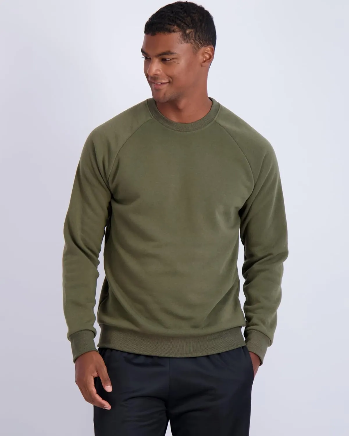 Real Essentials 3 Pack: Men's Soft Plush Fleece Crewneck Sweatshirt - Athletic Pullover Sweater (Available In Big & Tall)