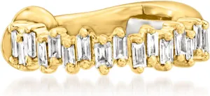 Ross-Simons 0.10 ct. t.w. Baguette Diamond Single Ear Cuff in 14kt Yellow Gold