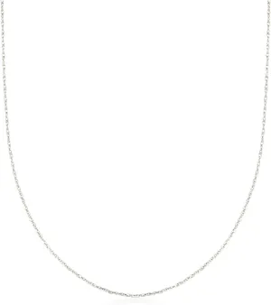 Ross-Simons 0.7mm 14kt White Gold Rope-Chain Necklace