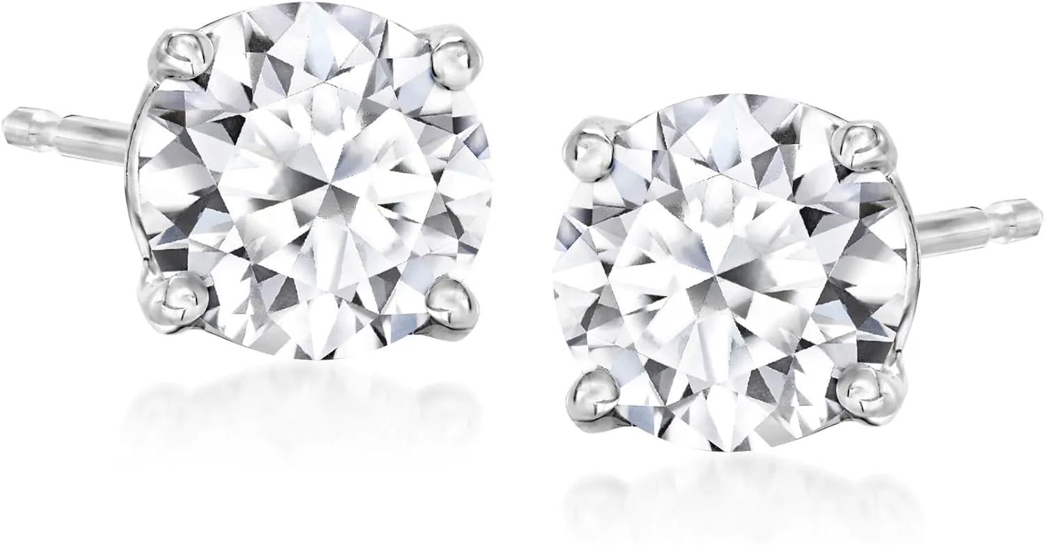 Ross-Simons 1.50 ct. t.w. Lab-Grown Diamond Stud Earrings in 14kt White Gold