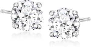 Ross-Simons 1.50 ct. t.w. Lab-Grown Diamond Stud Earrings in 14kt White Gold