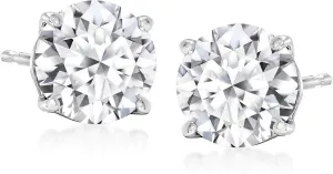 Ross-Simons 2.00 ct. t.w. Lab-Grown Diamond Stud Earrings in 14kt White Gold