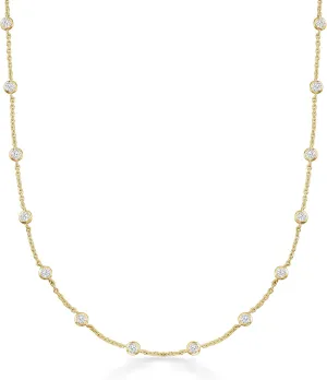 Ross-Simons 4.50 ct. t.w. CZ Station Necklace