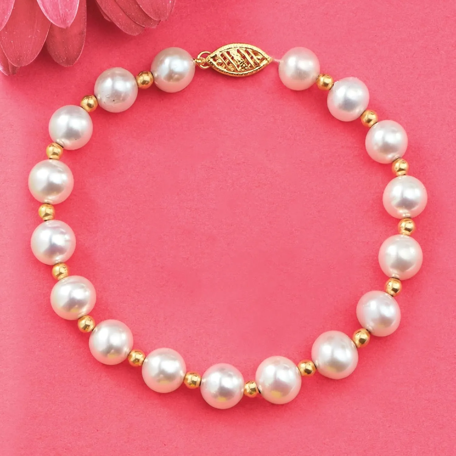 Ross-Simons 6-7mm Cultured Pearl Bracelet With 14kt Yellow Gold