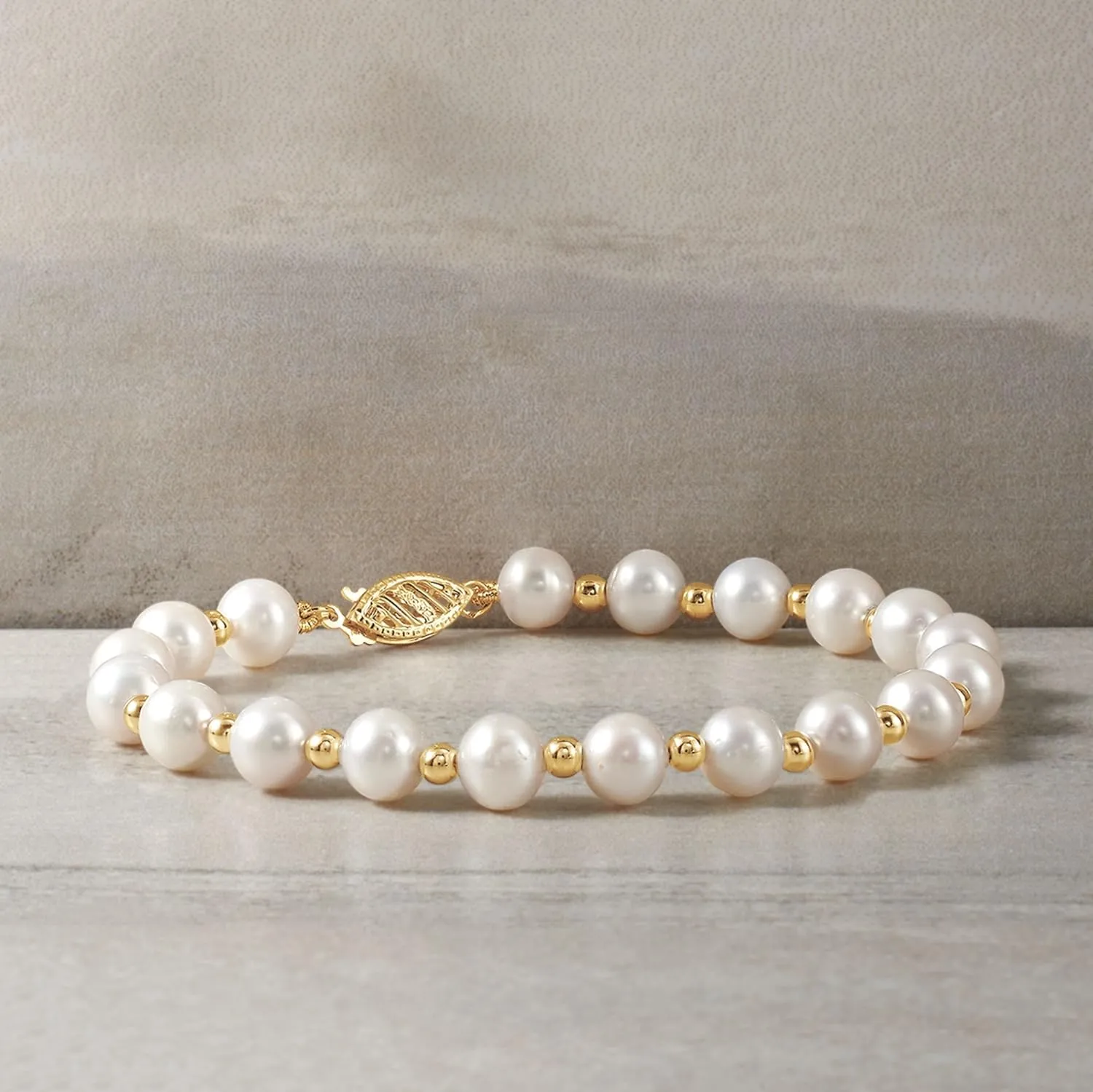 Ross-Simons 6-7mm Cultured Pearl Bracelet With 14kt Yellow Gold