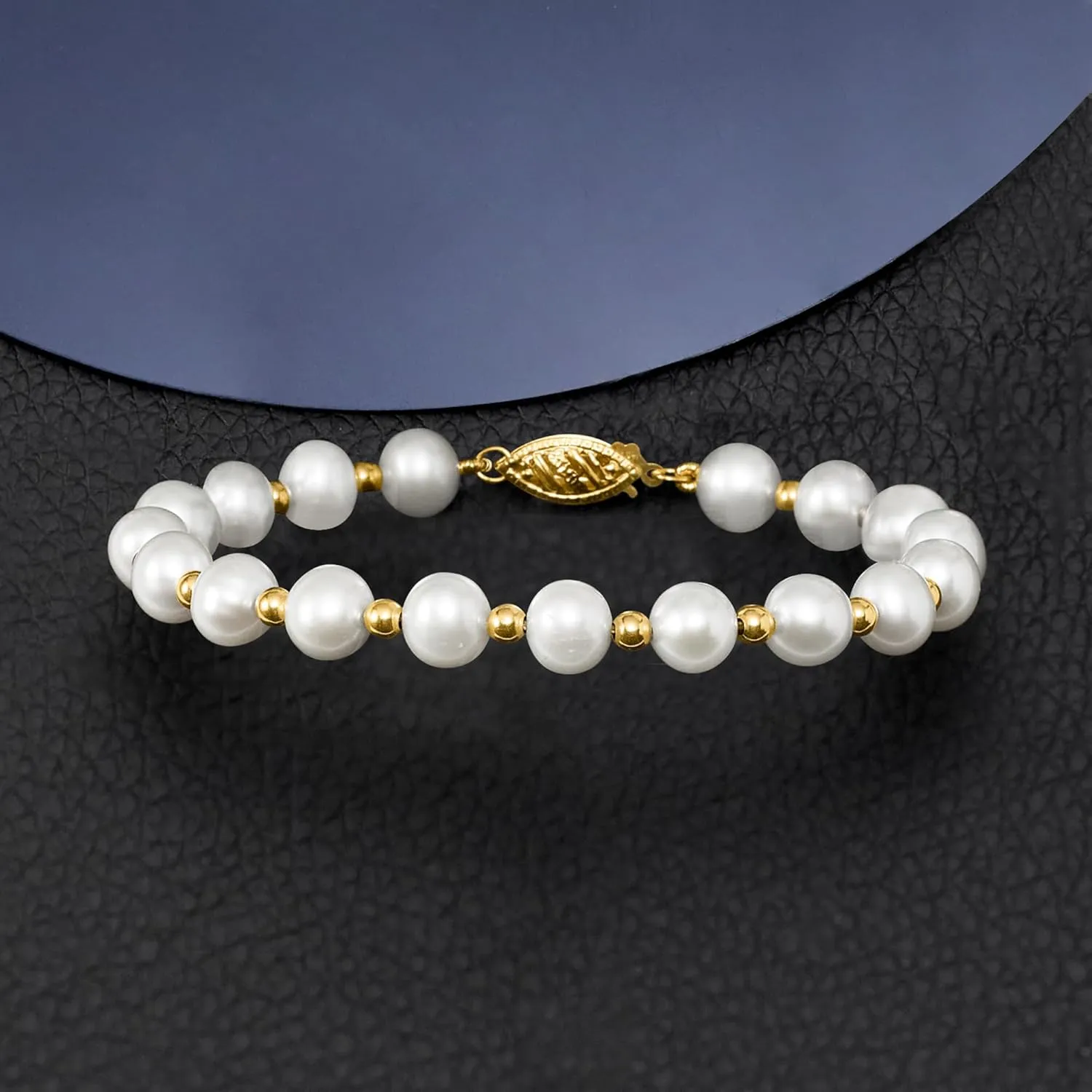 Ross-Simons 6-7mm Cultured Pearl Bracelet With 14kt Yellow Gold
