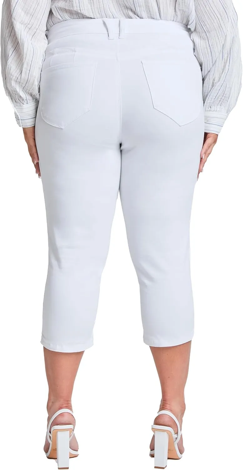 Royalty For Me Womens YMI Jeans Women's Plus Size Sustainable Wannabettabutt Mid Rise Capri Jeans