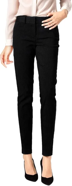 SATINATO Women's Straight Pants Stretch Slim Skinny Solid Trousers Casual Business Office