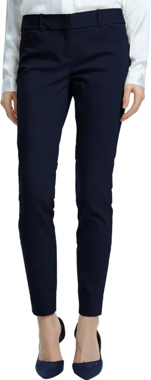 SATINATO Women's Straight Pants Stretch Slim Skinny Solid Trousers Casual Business Office