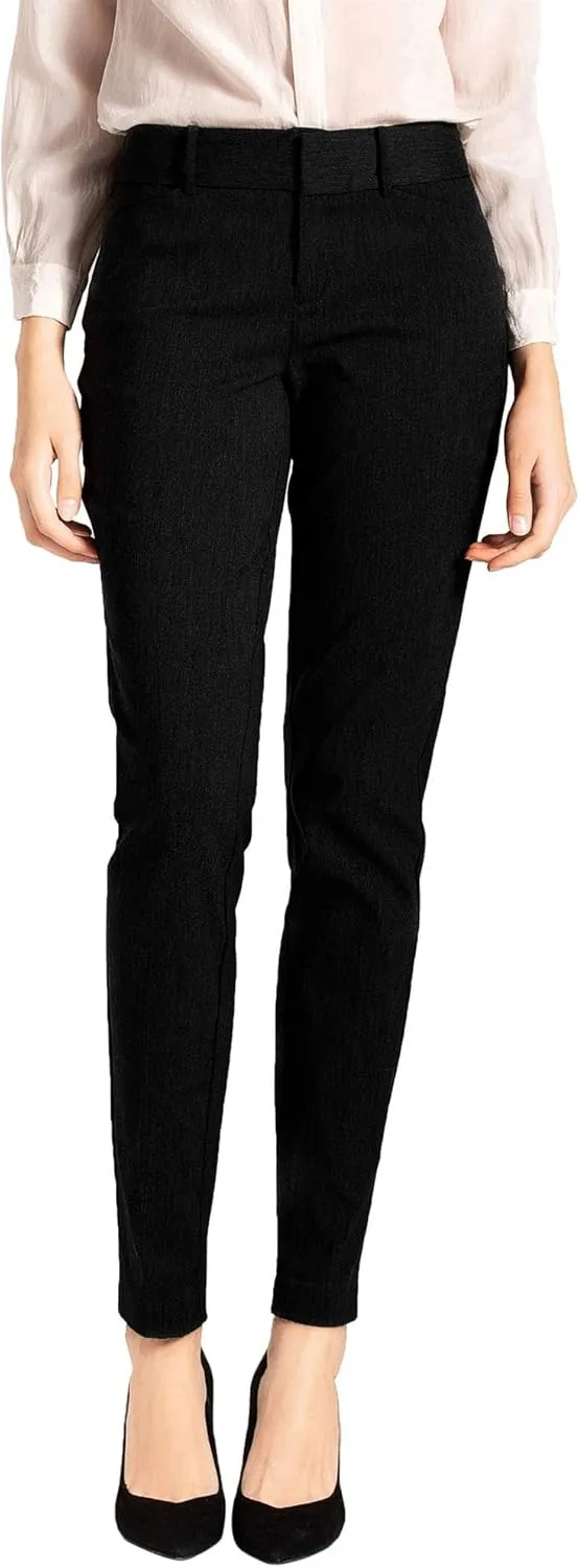 SATINATO Women's Straight Pants Stretch Slim Skinny Solid Trousers Casual Business Office
