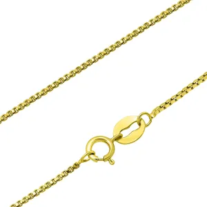 SEA OF ICE Chain Necklace 925 Sterling Silver with Ring Clasp Closure, Italian Box Necklace Chain Necklace for Women & Men, Available in Gold, Rose Gold, Silver, and Black Rhodium, Multisize