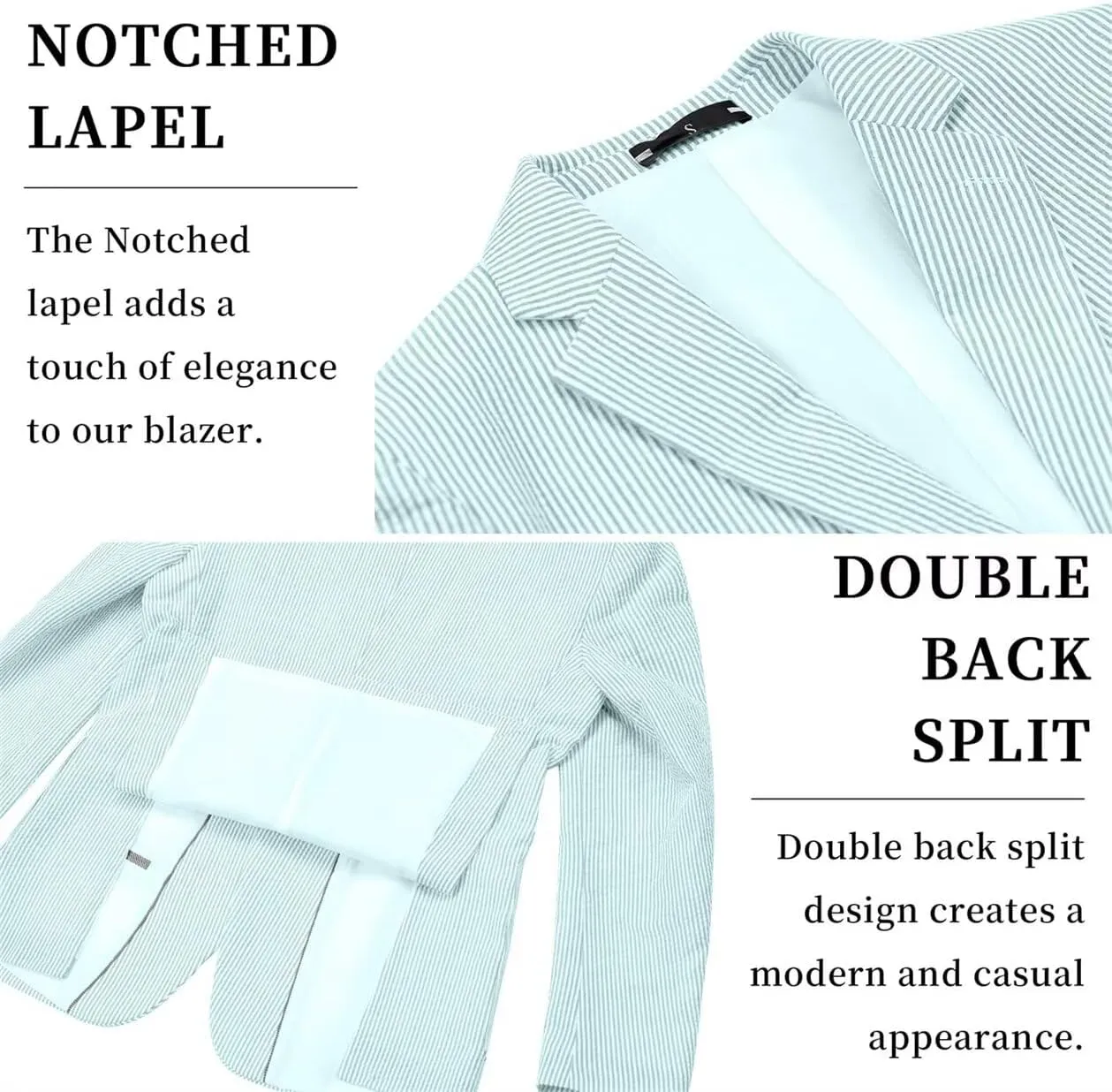 Seersucker Mens Suit Jacket Slim Fit Casual Blazer Summer Sport Coats Wedding Suits Jackets Prom Tuxedo Blazers