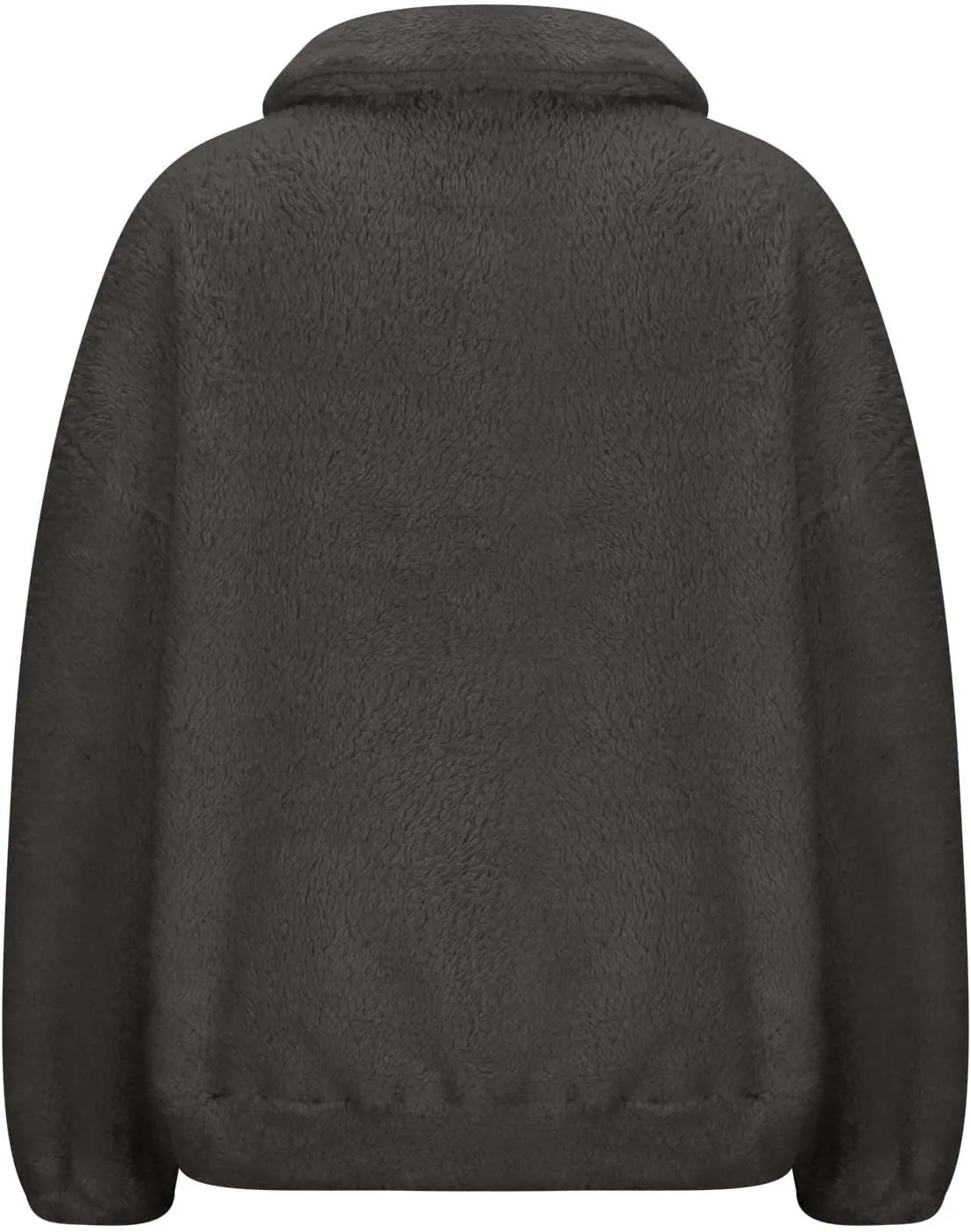 Sherpa Half Zip Pullover Women Oversized Quarter Zip Cropped Sweatshirt Fuzzy Fleece Lined Zip Up Hoodie with Pockets