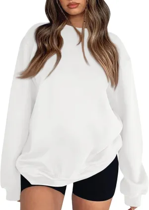 slqdgmryz Oversized Crewneck Sweatshirt Women Fall Preppy Fleece Pullover Loose Fit Cute Sweatshirts Womens Hoodies