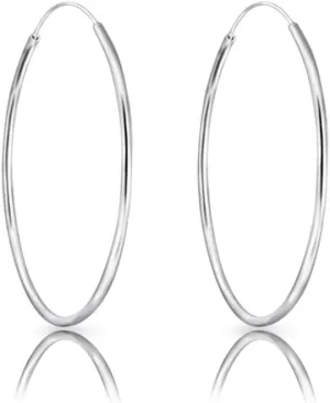 Sterling Silver Hoops Earrings Hypoallergenic - Silver Hoop Earrings Men - Large Hoops for Women - Sleeper Earings - Cartilage - Helix - Nose Ring - Huggie Hoop