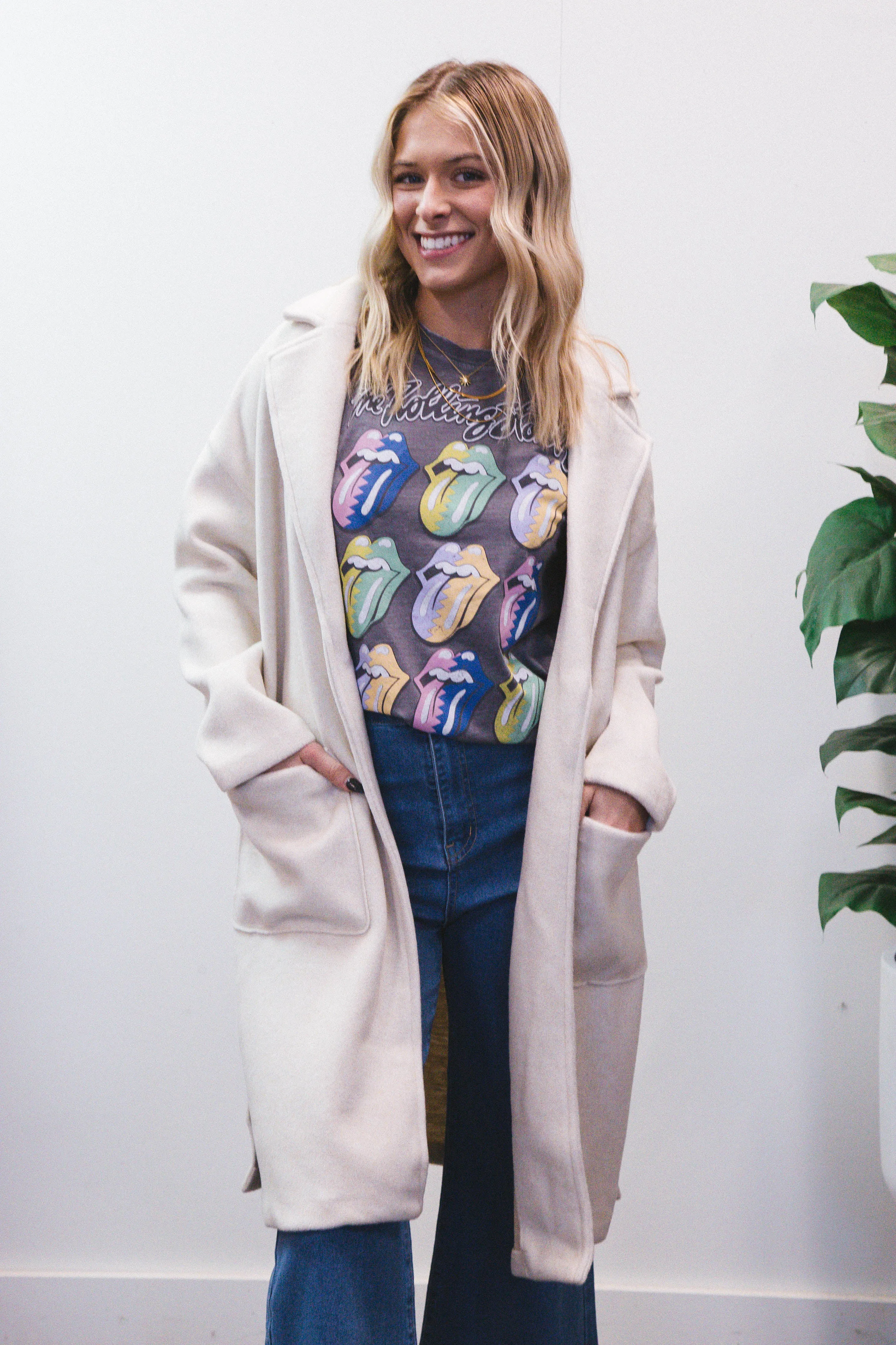 The Rolling Stones Burnout Tee, Steel Grey | Recycled Karma