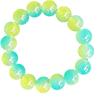 Transparent Gradient Dual Color Bracelet  Adjustable, Hypoallergenic, Unisex Fashion Accessory 12mm